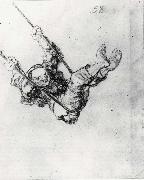 Francisco Goya Old man on a swing oil